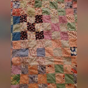 Vintage handmade quilt top 1930s